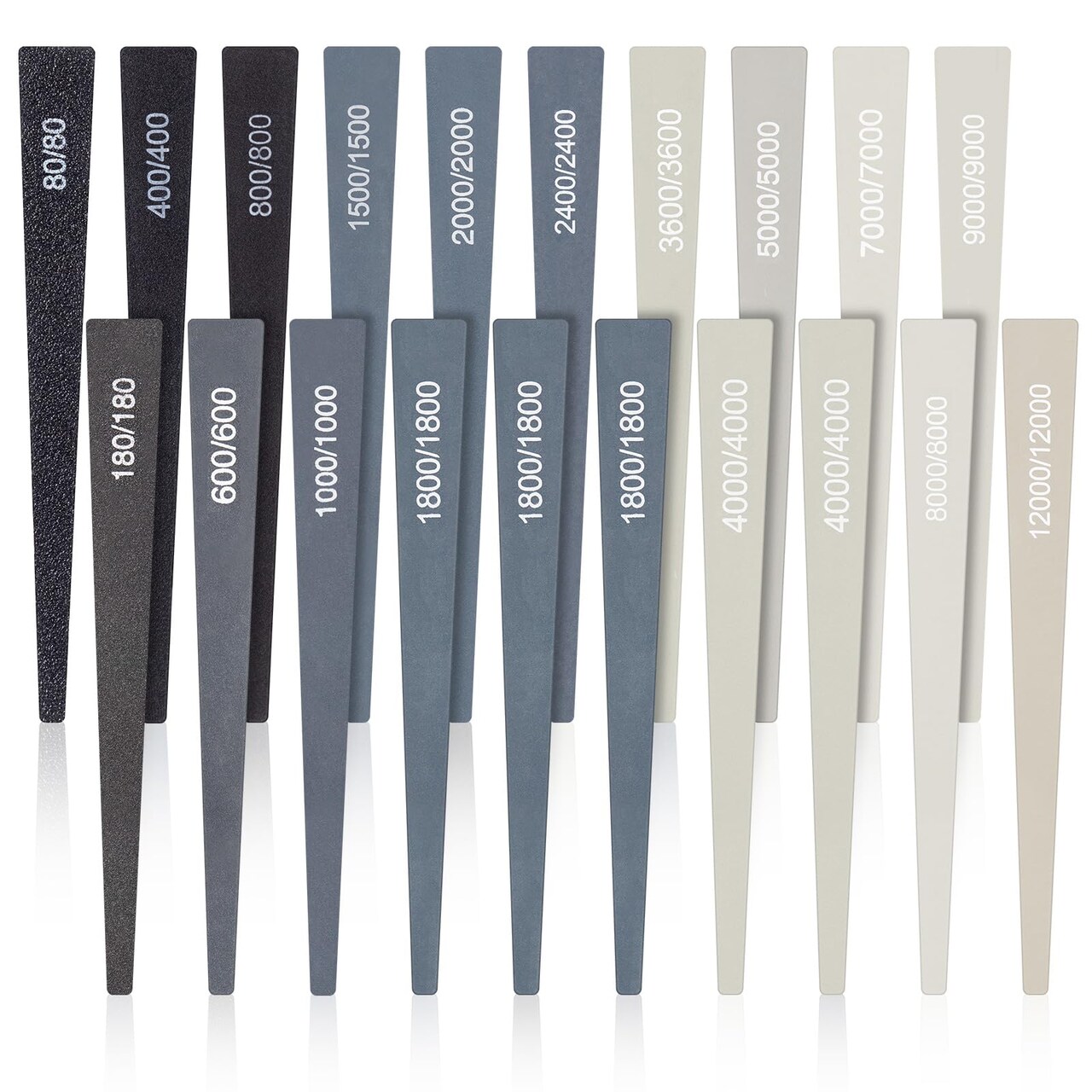 20 Pcs Sanding Sticks for Plastic Models Polishing Sticks Assorted Metal and Wood Sanding Tools Accessory for Model Craft Amateur Beginner(Low Grits and High Grits,Groovy Style)